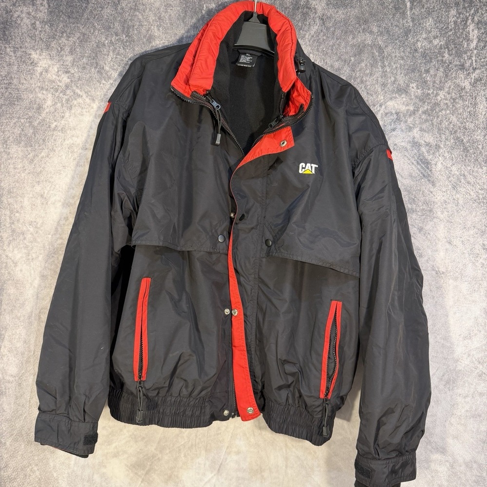Turning Point CAT Racing Mens Size‎ XL Convertible Fleece Lined Full Zip Jacket